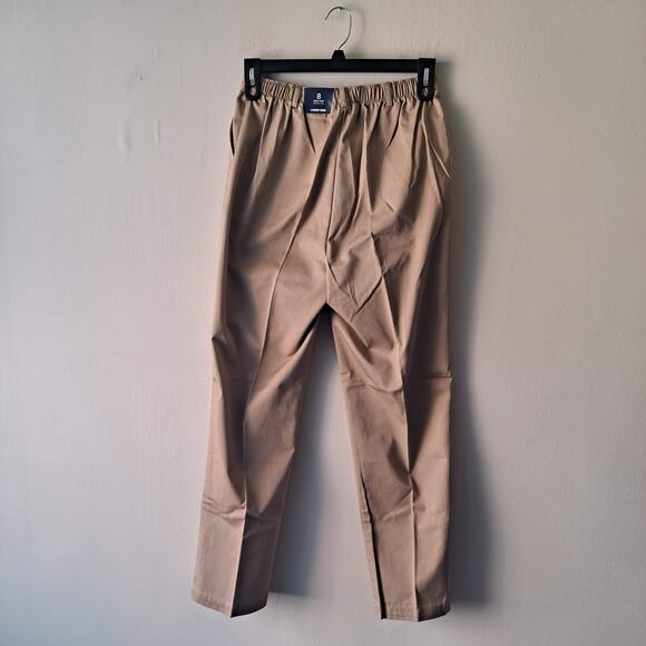 Lands' End Greenish Khaki High Rise Elastic Waist Straigh Leg Pant - 8 X 30 - Picture 4 of 9